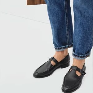 EUC Black Everlane leather Mary Jane loafer size 6